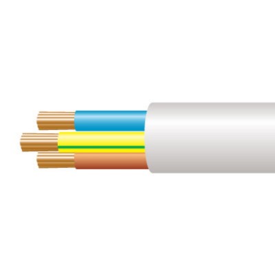 1.5mm 3183Y 3 Core White PVC Flex Cable (Per Metre)