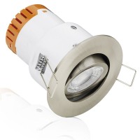 Aurora Enlite E5 4.5W Adjustable Dimmable Fire Rated LED Downlight Satin Nickel