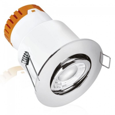 Aurora Enlite E8 8W Adjustable Dimmable Fire Rated LED Downlight Polished Chrome