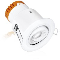 Aurora Enlite E8 8W Adjustable Dimmable Fire Rated LED Downlight Matt White