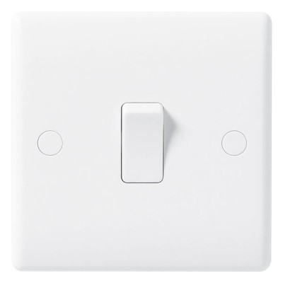 BG Nexus White Single Light Switch - 812