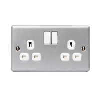 BG Nexus Metal Clad Double Socket - MC522