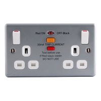 BG Nexus Metal Clad Double RCD Socket - MC522RCD