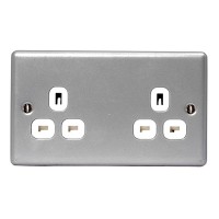 BG Nexus Metal Clad Unswitched Double Socket - MC524