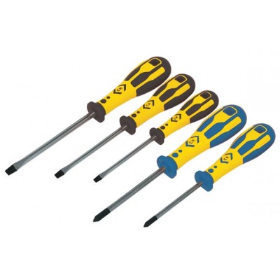 CK Dextro 5 Piece Slotted/Pozi Screwdriver Set