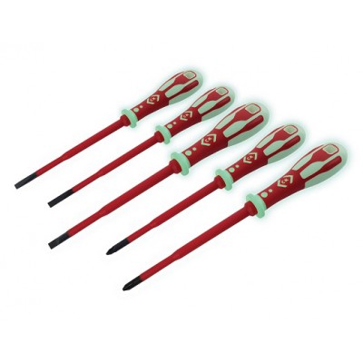 CK Dextro VDE Glo 5 Piece Pozi Screwdriver Set